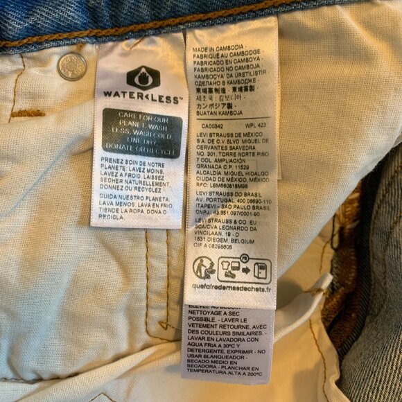 Levi's 501 Straight Ankle Jeans - Size 30 - Picture 10 of 12